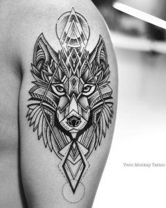 Tribal Geometric Wolf