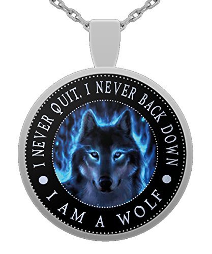“I am Wolf” Native American Spirit Wolf Head Pendant Necklace: gifts for wolf lovers